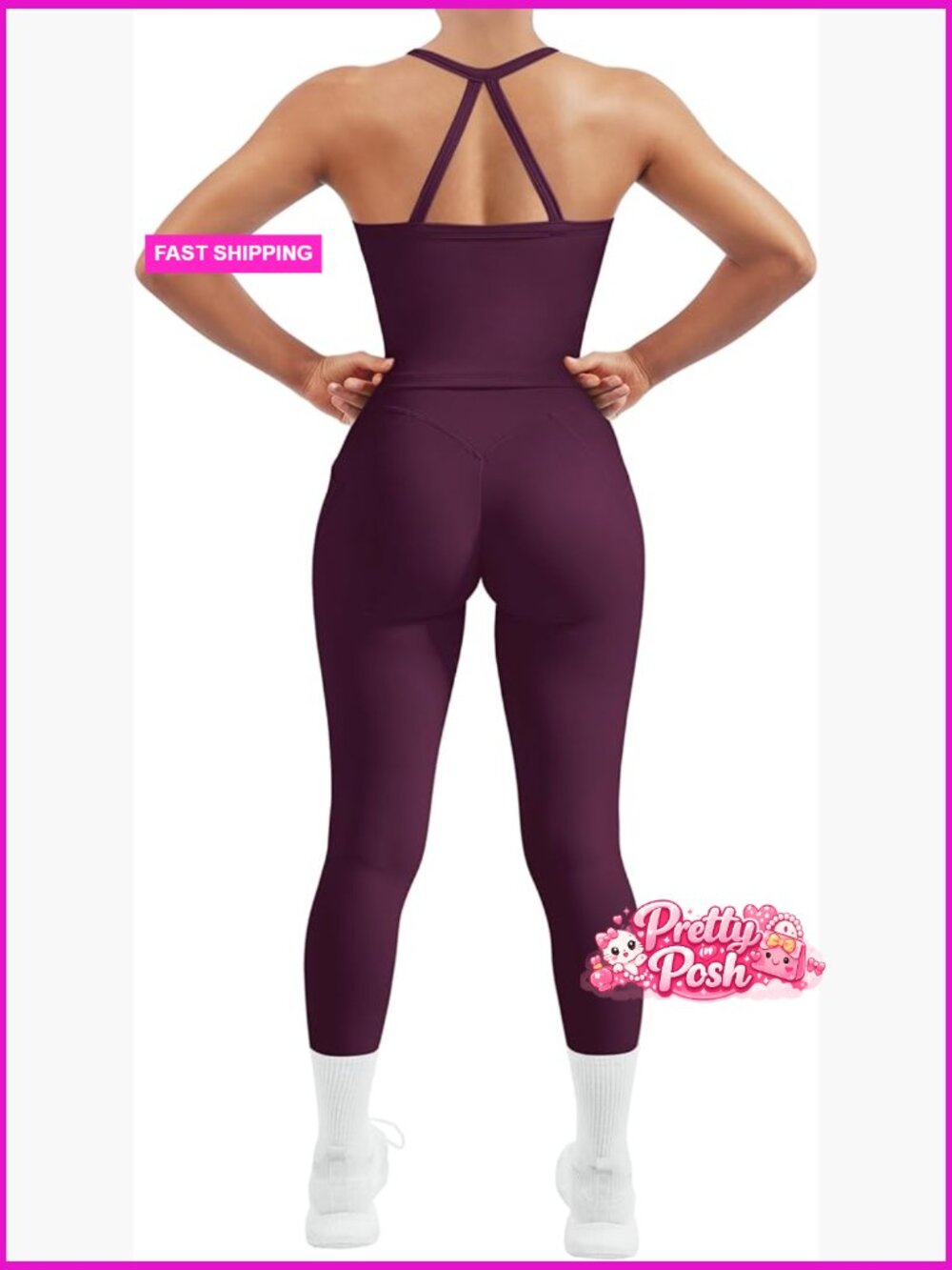 75%Polyamide 25%Spandex Compression Tummy Control Leggings with Pockets Halter